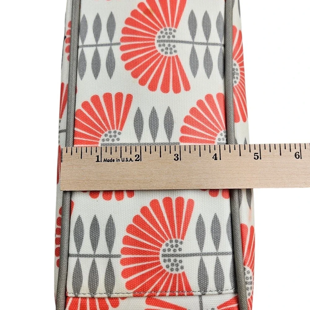 Petunia Pickle Bottom Diaper Bag Red Orange‎ Coral Shoulder Floral Waterproof
